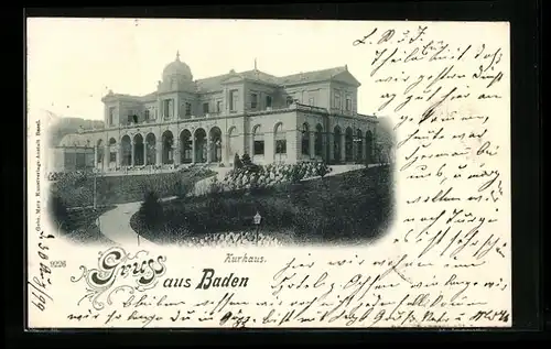 AK Baden, Kurhaus mit Anlagen