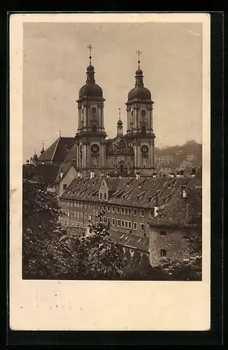 AK St. Gallen, Blick auf die Stiftskirche