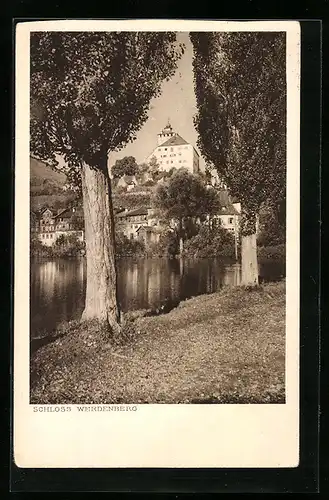 AK Werdenberg, Uferpartie mit Schlossblick
