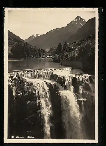 AK Wassen, Stausee mit Wasserfall