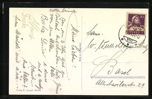 AK Bülach, Gesamtansicht mit Fernblick