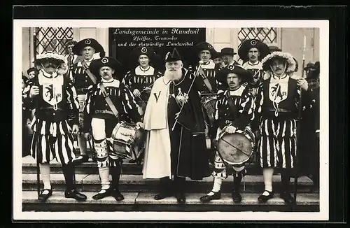 AK Hundwil, Landsgemeinde, Pfeiffer, Trommler und Landweibel