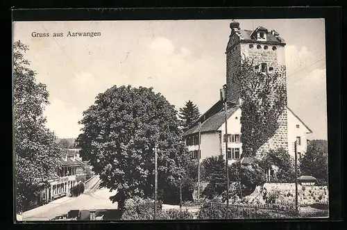 AK Aarwangen, Ortspartie mit Schloss