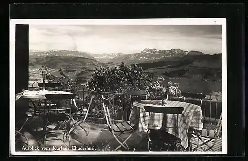 AK Röthenbach i. E., Kurhaus Chuderhüsi Fam. P. Jacob, Terrassse