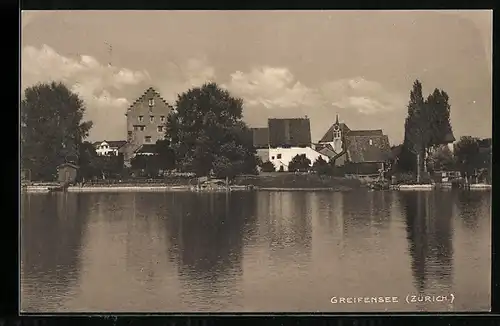 AK Greifensee, Ortsansicht vom Ufer aus
