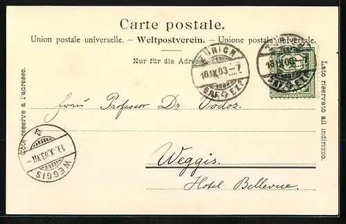 AK Zürich, Alkoholfreies Restaurant auf dem Zürichberg