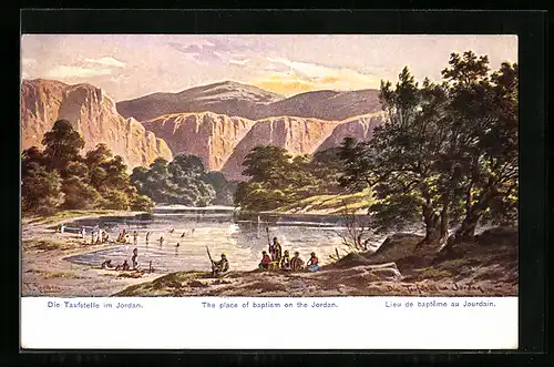 Künstler-AK Bethanien /Jordan, Die Taufstelle im Jordan
