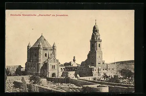 AK Jerusalem, Deutsche Sionskirche Dormitio