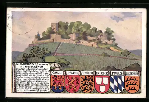 AK Weinsberg, Burg Weinsberg genannt Weibertreu, Wappen