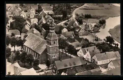 AK Barssel /Oldbg., Teilansicht vom Flugzeug aus