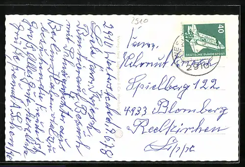 AK Westerstede, Partie in der Langestrasse mit Gasthaus