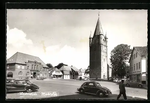 AK Westerstede, Marktplatz mit Kirche