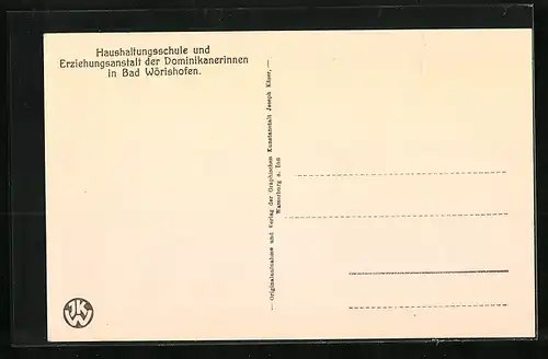 AK Bad Wörishofen, Haushaltungsschule und Erziehungsanstalt der Dominikanerinnen, Hofansicht