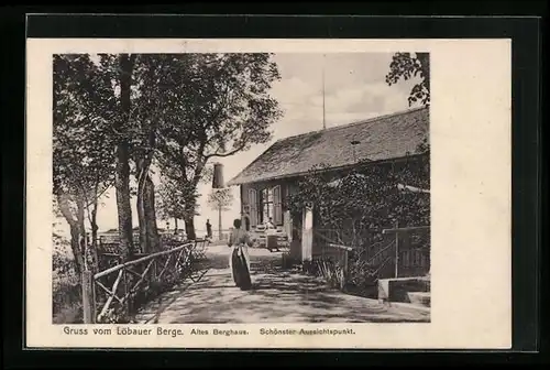 AK Löbau /Sa., Gasthaus / Altes Berghaus auf dem Löbauer Berg