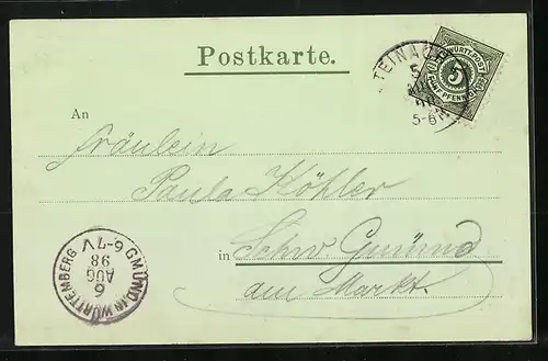 Mondschein-AK Calw, Ortspartie an der Nagold