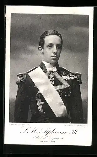 AK König Alfonso XIII. in Paradeuniform