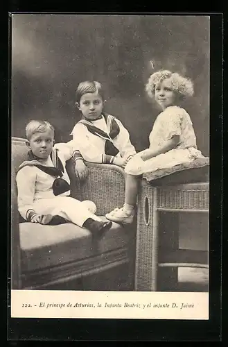 AK Prinz von Asturien, Prinz Jaime und Prinzessin Beatrice von Spanien