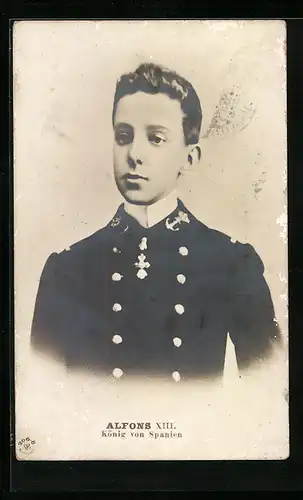 AK Der junge König von Spanien in Uniform