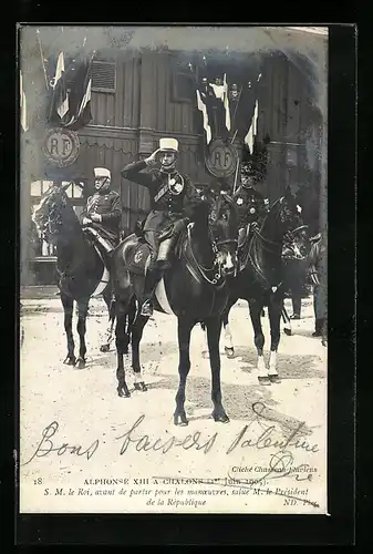 AK Chalons, Alphonse XIII a Chalons, Juin 1905