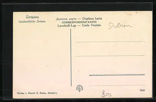 AK Sarajevo, Landesübliche Ducans