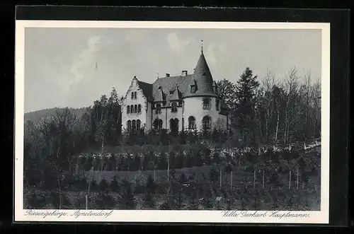 AK Agnetendorf i. Riesengebirge, Villa Gerhart Hauptmann