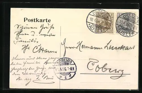 AK Dresden, Elbeufer mit Italienischem Dörfchen