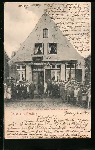 AK Garding, Geburtshaus von Professor Theodor Mommsen