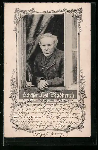 AK Radbruch, Schäfer Ast am geöffneten Fenster