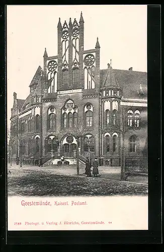 AK Geestemünde, Partie am Kaiserlichen Postamt