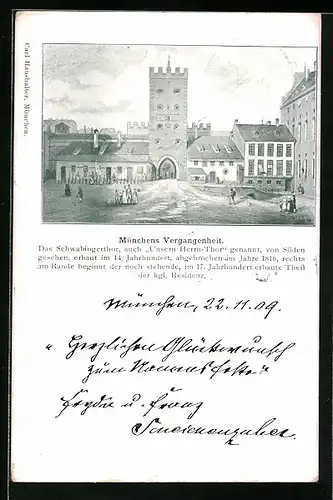AK München, Schwabingerthor aus dem 17. Jahrhundert