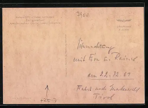 AK Seligweiler, Raststätte Esso-Station Karl Schmid, Autobahn-Ausfahrt Ulm-Ost