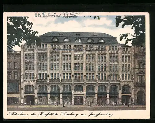 AK Hamburg-Neustadt, Kaufhaus Alsterhaus, Jungfernstieg Ecke Poststrasse