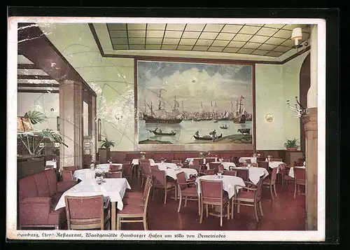 AK Hamburg-St.Georg, Lloyd Restaurant u. Kaffee v. Hans Schumacher am Hauptbahnhof