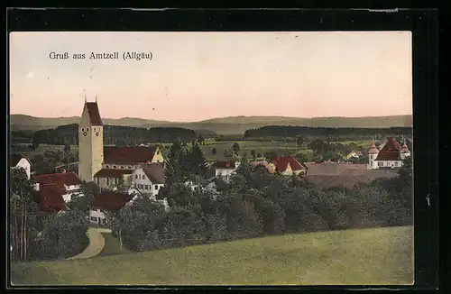 AK Amtzell /Allgäu, Blick auf die Ortschaft und Umgebung
