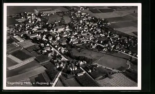 AK Siegenburg /Ndb., Ortsansicht vom Flugzeug aus