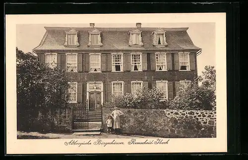 AK Remscheid-Ibach, Partie am altbergischen Bürgerhaus