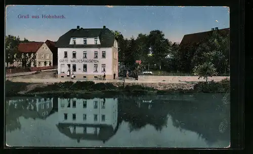 AK Hohnbach, Wasserpartie am Caffe Waldesrauschen