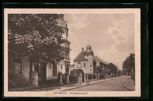 AK Emmerich, Häuserpartie am Hindenburgwall