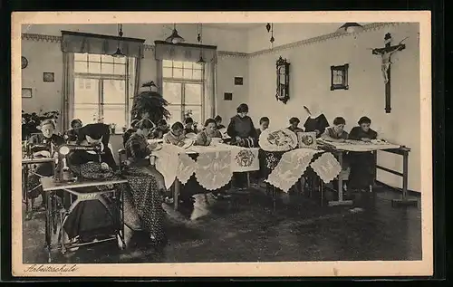 AK Holzhausen / Obb., E. Wagner`sche Wohltätigskeitsantalten - Magnusheim, Arbeitsschule