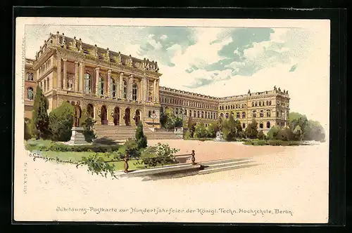 Lithographie Berlin, Königl. Techn. Hochschule 1899