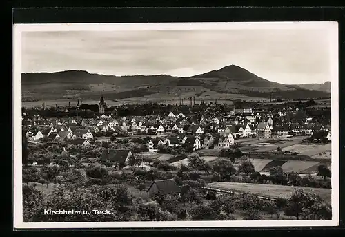 AK Kirchheim u. Teck, Ortsansicht aus der Vogelschau