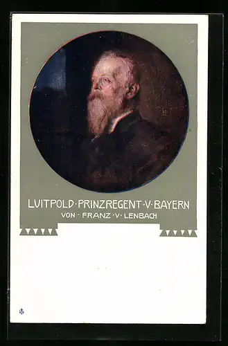 AK Prinzregent Luitpold auf einem Bild von Franz v. Lenbach