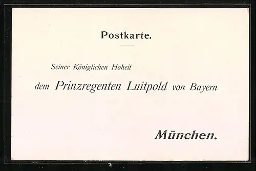 Künstler-AK München, Prinzregent Luitpold von Bayern und jubelndes Volk