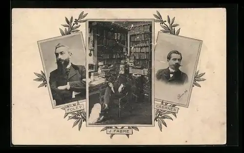AK Foley, J. Fabre und Cabanes, die Dichter im Portrait