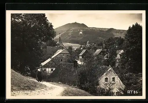 AK Waltersdorf, Teilansicht mit Lausche