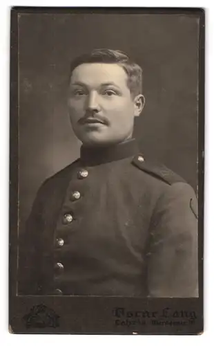 Fotografie Oscar Lang, Lahr i.S., Werderstrasse 70, Soldat des Inf. Rgt. 169 in Uniform