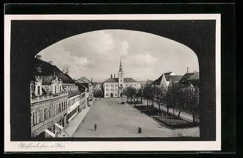 AK Pfaffenhofen a. Ilm, Marktplatz mit Rathaus