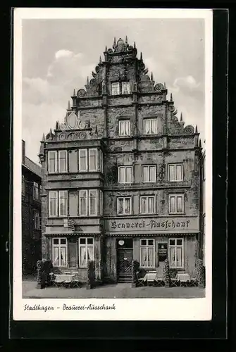 AK Stadthagen, Gasthaus Bräuerei-Ausschank