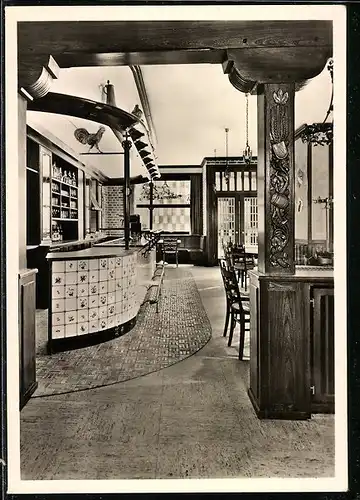 AK Bonn, Gasthaus Altdeutsche Bierschänke Hähnchen, Münsterplatz