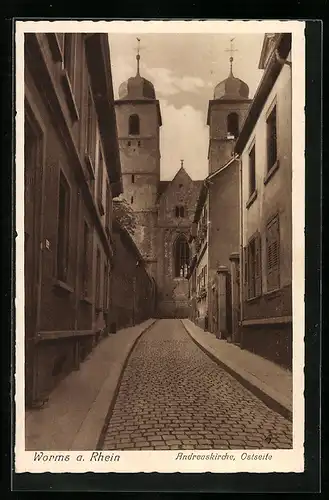 AK Worms a. Rhein, Andreaskirche, Ostseite